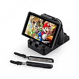 Compact iPad Stand, Adjustable Tablet Stand, BonFook Multi-Angle Foldable Phone Holder Dock for Switch, iPad, Samsung, iPhone, Kindel, E-reader, Other Tablets (4-13 inch)