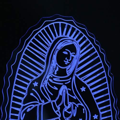Giftgarden LED Light Virgin Mary Statue Religious Sculpture Birthday