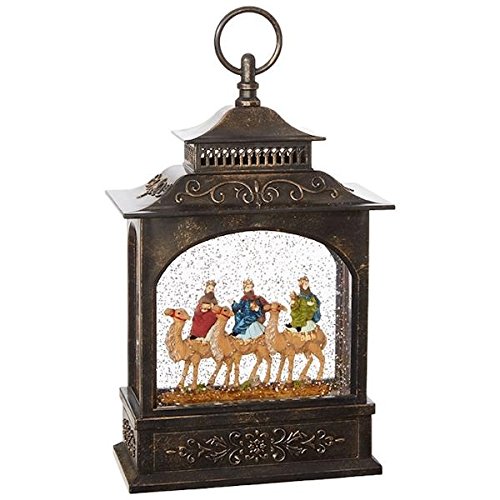 Buy The 3 Wisemen Nativity Lighted Water Lantern with Swirling Glitter