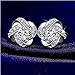 Zhiwen Womens 925 Sterling Silver Swarovski Crystal Eternal Heart Ear Stud Diamond Windmill Shape Earrings