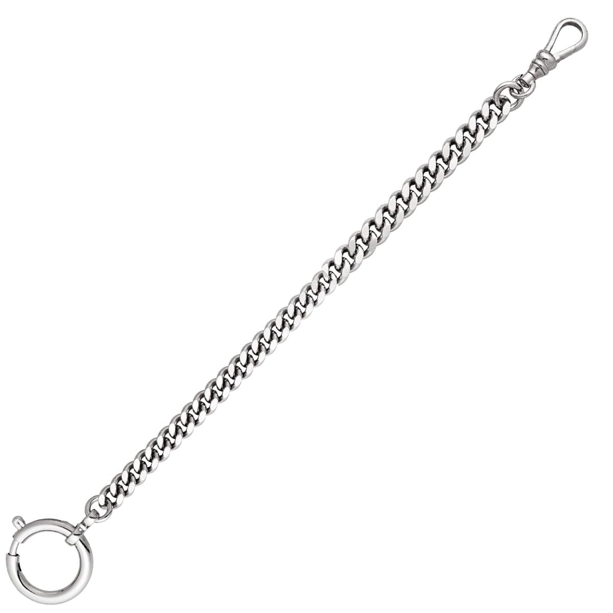 Flat Curb Chain 6 mm P43, silver, Classic