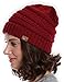 Tough Headwear Womens Winter Hat - Warm Chunky Cable Knit Beanies - Winter Beanie Hats for Women Cold Weather - Beanies Women Maroon