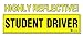 Zone Tech Student Driver Magnet Reflective Magnetic Vehicle Car Sign