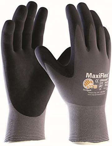 3 Pair MaxiFlex Ultimate nitrile foam palm coated work gloves, Size:XXL