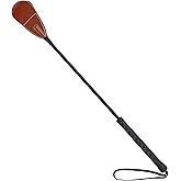 Genuine Leather Horse Riding Crop, 21.26" Brown Equestrian Whip for Dressage, Training & Horse Shows | Handcrafted Leather Eq