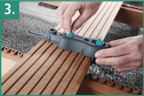 wolfcraft Terrassenbohr-Set 6960000 I Für gleichmäßige Verschraubung von Terrassendielen – Bild 7