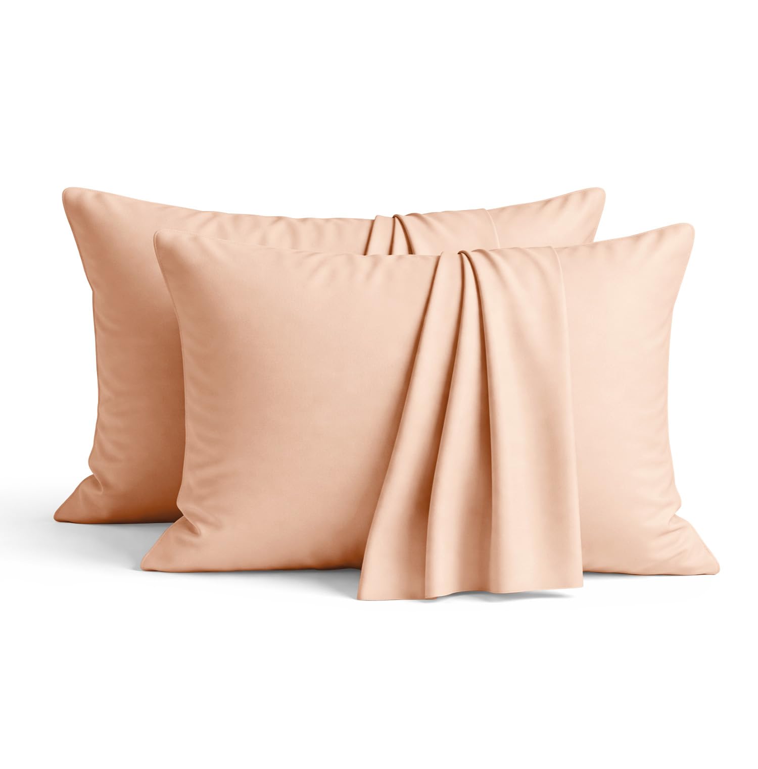 AMEHA 100% Brushed Microfiber Pillow Cases 2 Pack (Pillows Not Included), Super Soft Standard Pillow Cases | Hotel Quality Pillow Covers, 50x75 cm,