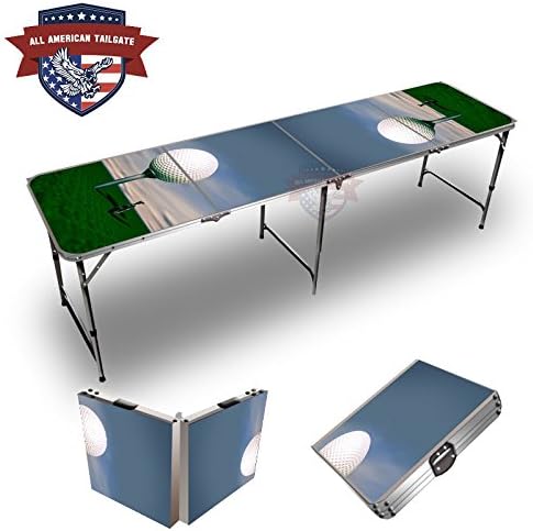 Big Golf Ball Theme 8 Foot Folding Tailgate Table