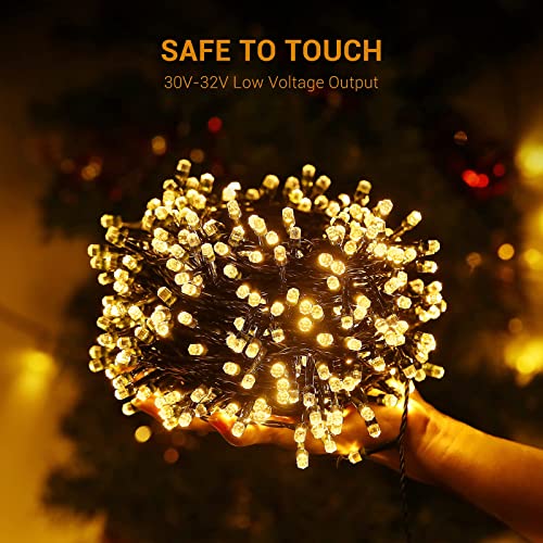 Marchpower Warm White Christmas Tree Lights 8 Modes with Memory