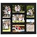 VonHaus 7X Decorative Collage Picture Frames Multiple 4x6 Photos - Black Wooden Hanging Wall Photo Photograph 7 Openings - Ideal as Personalized Gift for Friends and Family