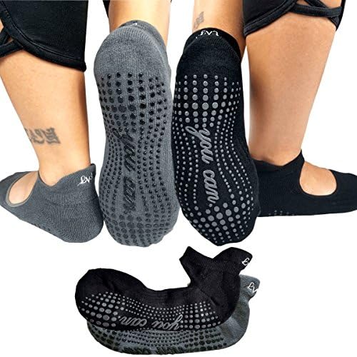 Yoga Socks Barre Socks for Women - Pilates Ballet Cotton with Grip non slip skid