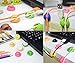 yueton 24pcs Colorful Double Hole Desktop Wire Cord Cable Clip Management Cable Organizer Cord Holder