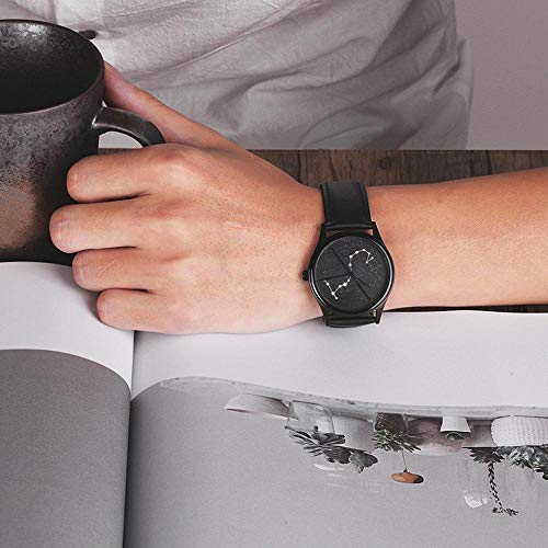 Reloj De Moda para Pareja Impermeable 12 Constelación Estilo Reloj Casual Niños Y Niñas Aries - Imagen 5