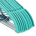 24 Pack Adult Clothes Velvet Hangers with Clips Teal Ultra Thin No Slip 17