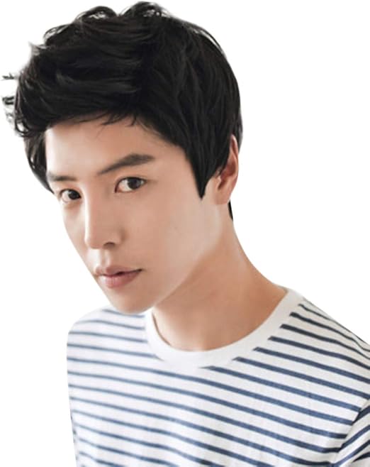 Amazon Com Hthjsco Mens Black Brown Wig Male Guy Short Layered