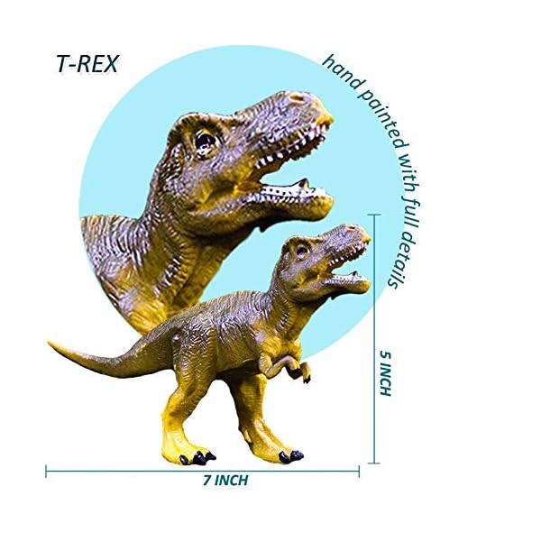 GuassLee Realistic Dinosaur Figure Toys - 6 Pack 7” Large Size Plastic Dinosaur set for Kids and Toddler Education…