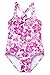 Sociala Little Big Girls Floral One Piece Swimsuit Criss Cross Back Swimwear