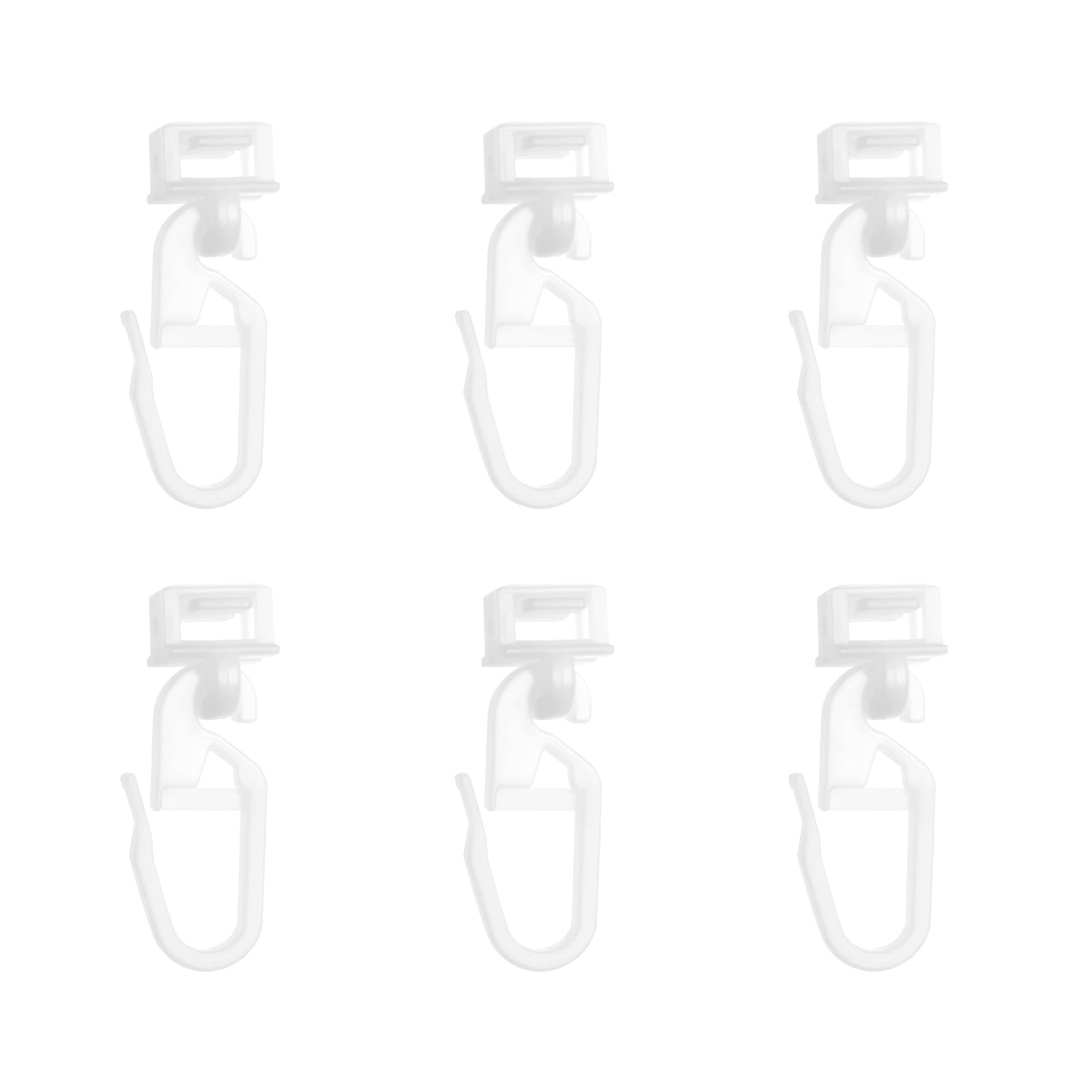 LT Easiyl 40Pcs White Plastic Curtain Hooks: 34mm Compatible with Swift Motorhome Caravan Camper Van Curtain Track Glider Hooks