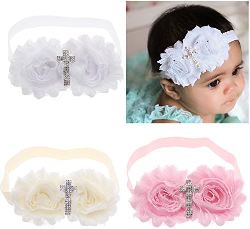 Lebo Baby Baptism Headbands Baby Girls Hair Bows Christening Headband