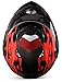Typhoon Youth Kids Full Face Helmet with Shield & Gloves Combo Motorcycle Street Dirt Bike - Red (Medium)
