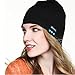 MOCREO Fashion Bluetooth Knit Hat with Stereo Headphones and Microphone Warm Chunky Soft Beanie Hands Free Talking for iPhone Samsung Android And iPad Men and Women Christmas Gift(Black)