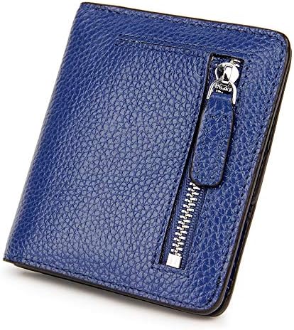Ladies Womens Credit Card Holder Wallet Ladies Zipper Hand Bag Short Wallet Porte-monnaie Minimalist Pocket With Card Slots Coin Purse Card package Clutch Purse Leather Handbag Bags ( Color : Blue )
