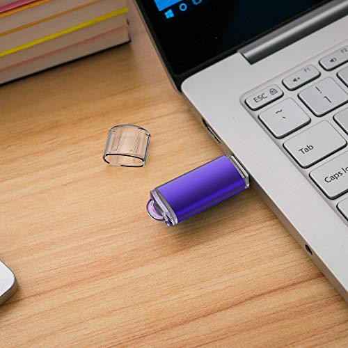 KEXIN Flash Drive 64 GB USB Flash Drive Pack Thumb Drive Multiple Color USB Memory Sticks Pen Drives USB 2.0, Black/Blue/Green/Purple/Red (5 Pack 64GB) - Thumbnail 6