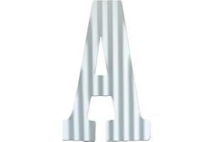 COLLECTIVE HOME - 12" Metal Letter Wall Decor, White Galvanized Steel Numbers, Rustic Hanging Decor Symbols, Corrugated Metal Decoration, House Number, 2023 Metal Numbers (A)