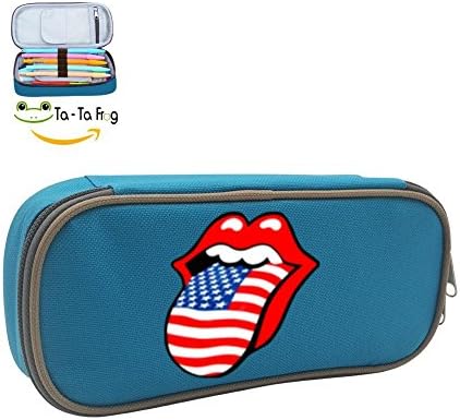 Rolling Stones Logo Pen Case Stationery Pouch Bag Pencil Case Cosmetic Makeup for School Supplies