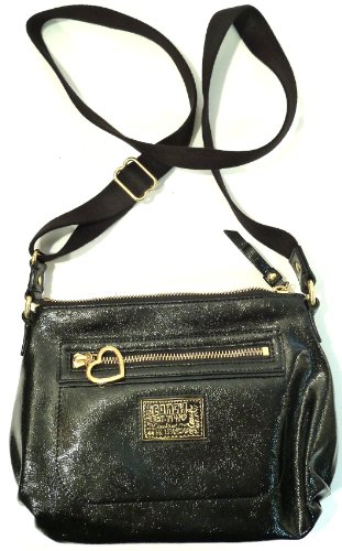 Daisy Liquid Gloss Leather Swingpack Black F48767 Coach