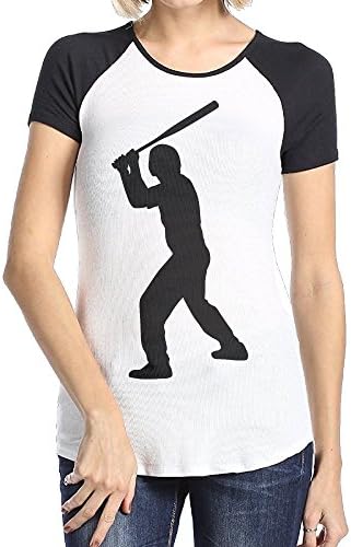 Askdji2 Women's Two-Toned Tees-Vintage I Just Really Like Baseball Black