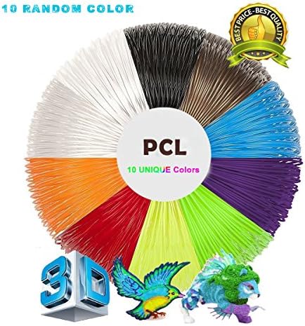 VOGTEL PCL Filament 1.75mm 3D Pen PCL Filament 1.75mm Refill, 10 Different Colors, 164 Linear Feet Total, Low Temperature 3D pen PCL Filament,No Mess,Non-toxic refill