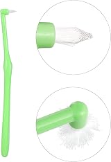 Cretty-Meet Soft Tufted Wisdom Toothbrush 2pcs Green Blue Detail Cleaning view 2