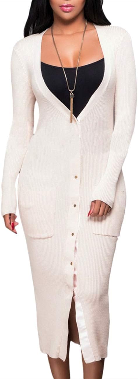 a line dress with cardigan