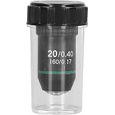 20X Achromatic Microscope Objective Lens 20.2mm Brass Chrome Plated for Compound Microscopes Lab Use