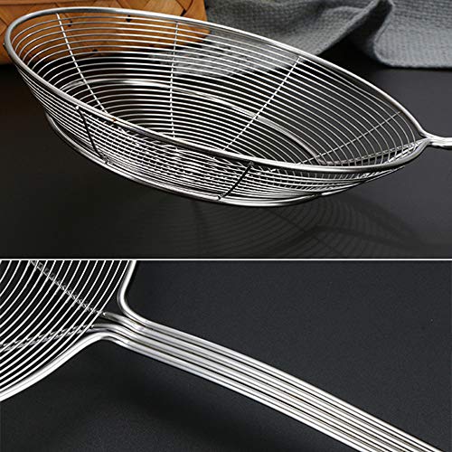 Euone Spider Strainer Clearance Sale , Stainless Steel Solid Spider Strainer Skimmer Ladle With Handle Kitchen Tool