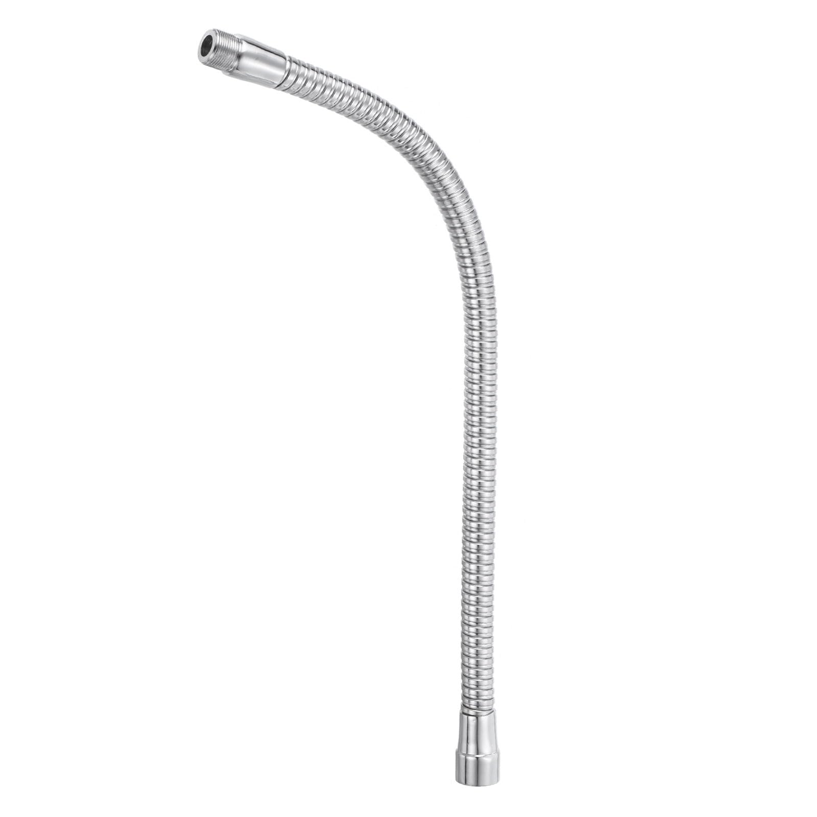 PATIKIL 16" Microphone Gooseneck, 5/8"-27 Thread Metal Universal Hose Flexible Arm Gooseneck Tube Extension for Multifunction DIY, Silver Tone