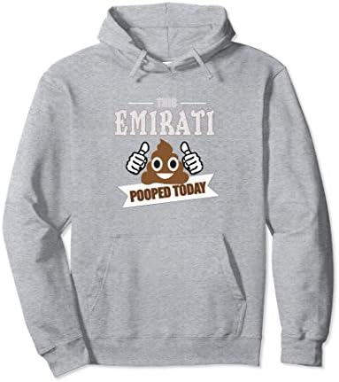 Unisex Emirati Hoodie clothing poop, gift UAE Dubai Arab attire tee Small Heather Grey