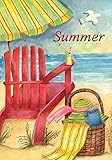 Toland - Beach Picnic - Decorative Summer Vacation Relax Adirondack USA-Produced House Flag