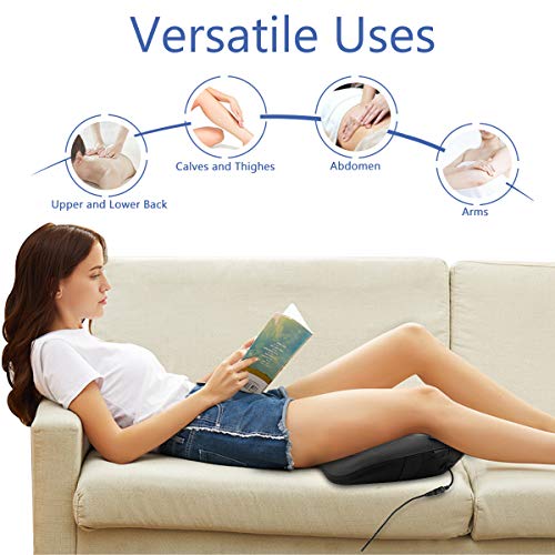 Atsuwell Shiatsu Lower Back Massager with Heat for Chair, Kneading Back Massage Pillow for Back Pain and Numbness Relief in Home Office and Car