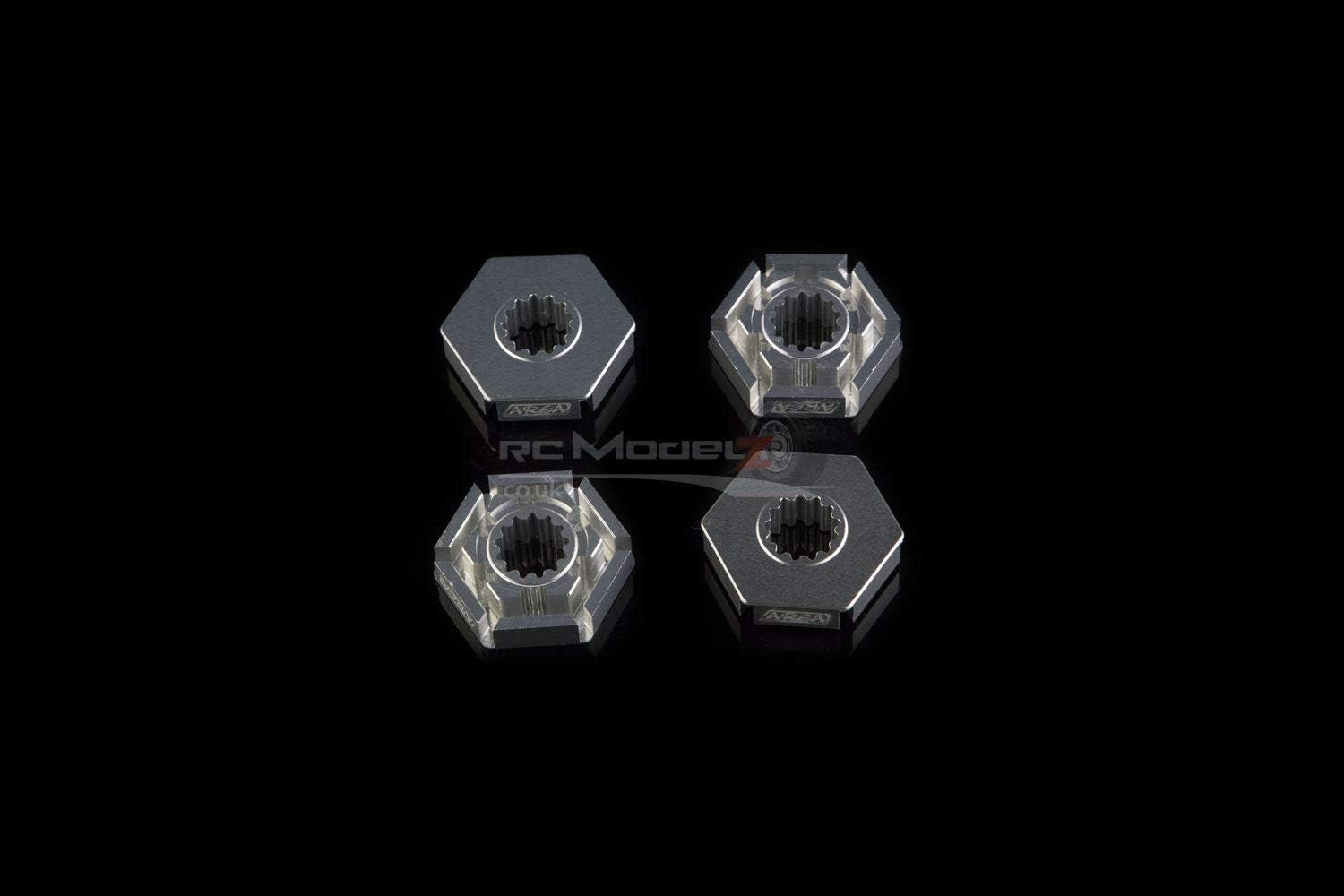 Area RC X-Maxx Hex Hub / Wheel Extenders - Silver