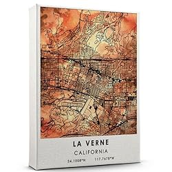 La Verne Map Poster, California Map Art Poster, Map