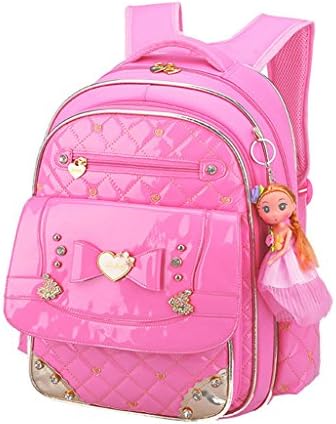 Linsmart PU Kids Cute Backpack Elementary School Bag for Girls Small Pink
