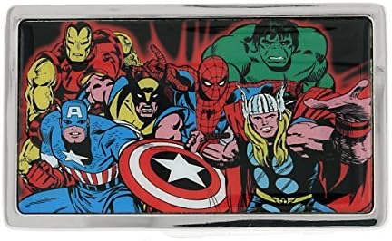 Jewel M Marvel Heroes Collage Rectangular Belt Buckle