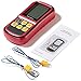 Thermocouple Thermometer, Temperature Controllers Bi-channel Input LCD Blacklight with Two K-type thermocouple the Current Measurement Hold for J/K/T/E/N/R/S Type Thermocouples Contact with Measured
