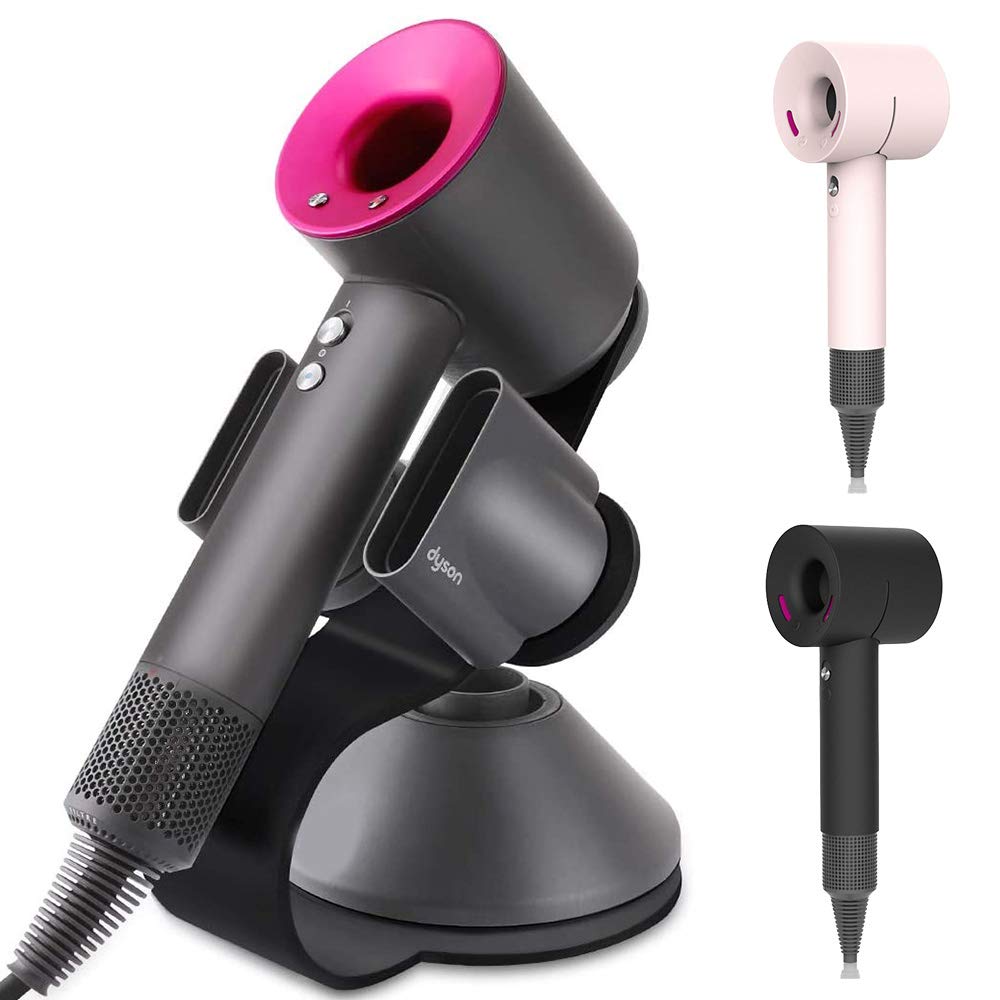 Dyson Dryer Holder Mount Stand - Black Dyson Dryer Display Stand with Pink & Black Protector Cover,B