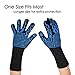 Awekris Oven Gloves Heat Resistant, BBQ Grilling Gloves for Cooking Kitchen Baking Fireplace Grilling WorkPlace Glove (Blue)