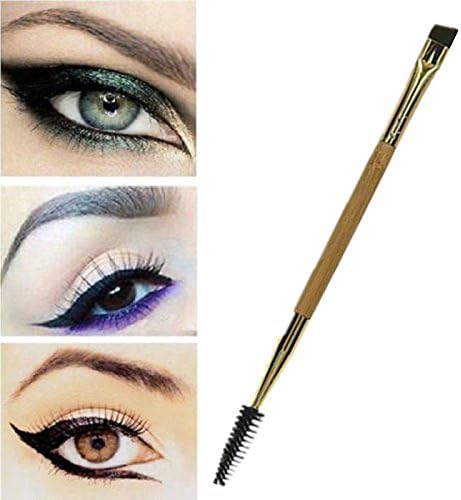 OLIVE US-Bamboo Eyelash Comb and Double Ended Angled Eyebrow Brush Make Up Tools
