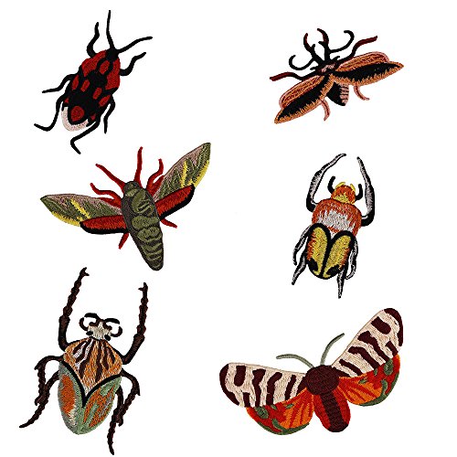1set/6PC Beetle Butterfly Insects Embroidery Applique Badge Patches Sewing for Bags Dress T-shirt Decorated Apparel Accessories TH887 (insect mix6pc) - Thumbnail 7