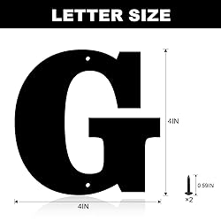4 Inch Metal House Numbers, House Address Letters